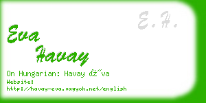 eva havay business card